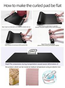 1Pc Geavanceerde Napa Textuur Kunstleren Lichte Bureau Onderlegger, Dubbelzijdig Gebruik, Kantoor Bureau Onderlegger, Grote Muismat, Antislip Kunstleren Bureau Onderlegger, Laptop Bureau Onderlegger, Waterdicht Bureau Schrijfblok Voor Kantoor En Thuis (Paars, Roze)