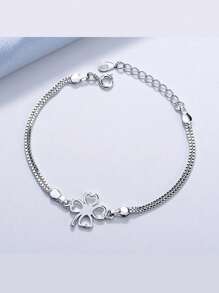 1pc, Low Allergy Bracelet, Women's Hollow Leaf Bracelet Fashionable And Versatile Small Design High-End Light Luxury Hand Ornament, Gift For Couples, Best Friends, Daily Wedding Banquet Beach Vacation, Mother's Day Pride Month, Anti-Oxidation Packaging