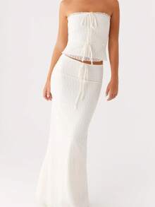 Turn Heads In Style With Our White Skirt Suit Set - Available In S, M, L, XL Sizes - White - View 3
