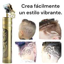 Nueva Rasuradora Cortadora De Cabello Eléctrica Profesional Moderna, Barba, Cejas.  Accesorios Completos. Recargable, Cable USB Tipo C, Kit para Limpieza, Carga Rápida y Cómoda. Afeitadora, Recortadora de Pelo, Ideal Viajes, Barbero, Navajas, Máquina de Afeitar para Hombres - Dorado - Ver 2