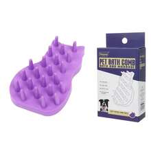1pc Summer Pet Bathing Brush, Silicone And Rubber Care Tool For Dogs And Cats, Smooth Pet Hair During Bathing