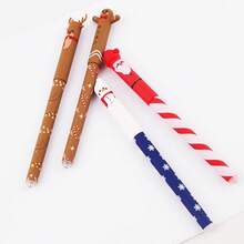 4 Stücke Weihnachtsstil Löschbare Kugelschreiber, schnell trocknend, schreiben geschmeidig, geeignet für Schülerprüfungen, Übungen, Notizen, Weihnachtsgeschenke, Schulmaterial