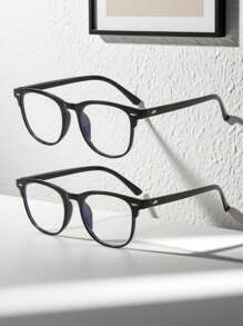 1 Pc ,2pcs.Classic Square Frame Clear Lens Glasses Minimalist Fashion Decorative Glasses Computer Spectacles For Women Men