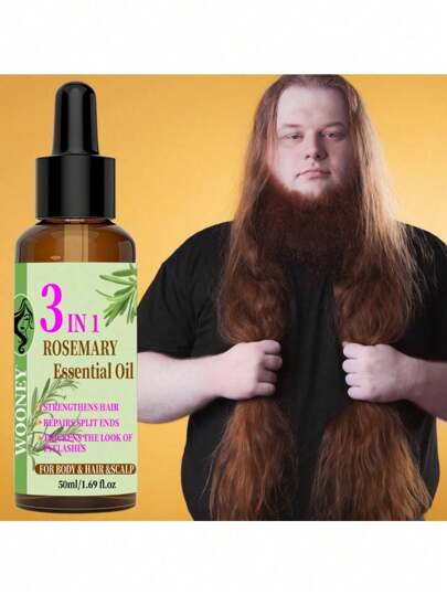 迷迭香精油-植物萃取，适用于头发保湿，头发防热，无需冲洗，滋润秀发，改善干燥烦躁的头皮，夏季新品，免洗迷迭香油