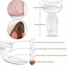 2 Pairs Of Silicone Shoe Heel Pads - Transparent Heel Protection Pads Designed Specifically For Women, Which Can Reduce Shoe Size, Increase Extra Volume, And Provide Comfortable Insoles For Shoes That Are Too Large