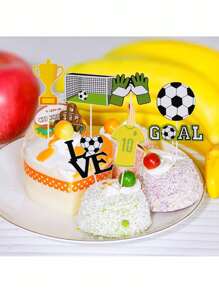 18 piezas o 8 piezas Decoraciones para pastel de fútbol, Decoraciones para cupcakes de fútbol, Personajes de jugadores de fútbol para fiesta de cumpleaños de fútbol, fiesta deportiva, fiesta con tema de fútbol/soccer para hombres (Problemas de artesanía, el teñido de personajes es normal, no compre si le molesta)