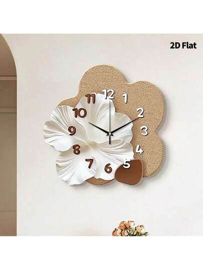 1pc Verlichting Luxe High End Feel, Bloemen Wand Clock, Super Silent Quartz Movement, No Ticking, ating Clocks In Living Rooms,Bedroom Room, Offices, Restaurant, Cafes, Perfect ative Friends Family Home Room