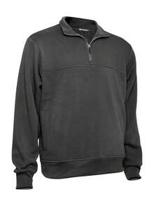 Men's Quarter Zip Pullover Hoodie - Multiple Colors Available - Màu xám đen - Xem 4