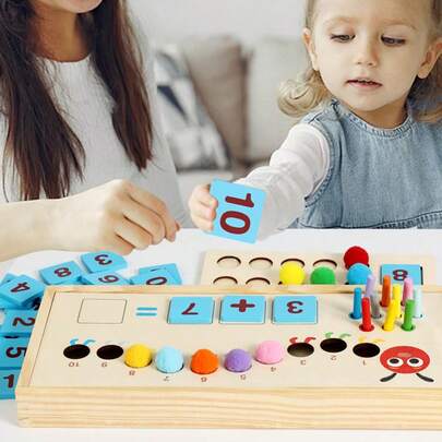 1 Set de Juguete Aritmético Multifuncional para Niños, Combinación de Colores, Suma y Resta Dentro de 10, Aprendizaje Matemático Temprano y Juego Educativo, Regalo para Niños