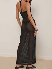 Elevate Your Style With Our Chic Hollow Out Midi Dress - Black S-XL - Black - View 2