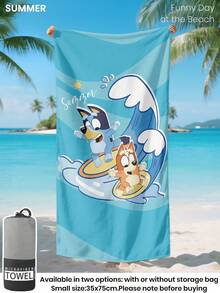 Bluey 1 Khăn tắm biển màu xanh dương, khăn tắm họa tiết lướt sóng và đồ bơi màu xanh dương, khăn sợi nhỏ mềm mại và thấm hút tốt, thích hợp cho phòng tắm, bơi lội, tập thể dục, yoga, nhẹ và dễ mang theo, chắn gió và nắng, lý tưởng cho du lịch mùa hè và trang trí, có sẵn kích thước thường và cỡ lớn (Kích thước khăn nhỏ: 35*75cm, Khuyến nghị: 150cm trở lên) - Nhiều màu - Xem 4