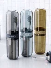 1 件便携式塑料牙刷收纳盒、现代简约防水旅行牙刷架、旅行装洗漱用品收纳盒、旅行配件礼品套装、收纳盒旅行瓶旅行套装旅行杯旅行装旅行洗漱包旅行收纳盒假日配件旅行套装套装旅行礼物透明收纳盒旅行必需品。