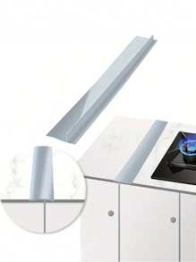 1pc Durable Silicone Kitchen Gap Sealing Strip, Waterproof, Heat-Resistant, Oil-Proof, Suitable For Sealing Gaps Between Kitchen Cabinets, Ovens, Appliances, Washers, Stoves, Practical And Reusable, Easy To Cut To Fit, Easy To Clean, Essential For Home And Restaurant