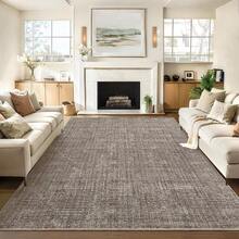 Modern Washable Solid Kitchen Printed Area Rug Easy To Clean Home Aesthetic Decor Carpet Stain Resistant Non Shedding Floorcover Low Pile Soft Entrance Runner Rug Non Slip Bordered Mat Throw Rug For Living Room Dinning Room Bathroom Bedroom Laundry - 棕色 - 查看 3