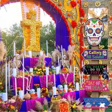 10 件亡灵节装饰板、亡灵节装饰、万圣节糖果骷髅盘、花园门廊迎宾、剪纸纸板、主题派对室内外装饰