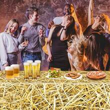 108*54-calowy jednorazowy plastikowy obrus, motyw kowbojski z Dzikiego Zachodu, odpowiedni na imprezę o tematyce rolniczej, przyjęcie urodzinowe, dekorację piknikową na kempingu - Wielokolorowe - Zobacz 8