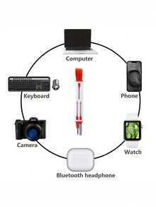 3 In 1 Wireless Earphone Cleaning Kit Clean For AirPods Pro/3/2/1 Earpods Headphones Wireless Earphones BT Earbuds With This Multi-Function Headset Cleaning Pen Perfect Compatible With Apple, Android Cleaning Tool Brush