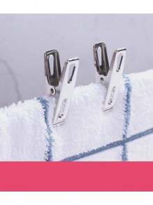 20/40pcs Stainless Steel & Wooden Clothespins, Drying Clips For Hanging Clothes, Bedding, Windy Drying Clip