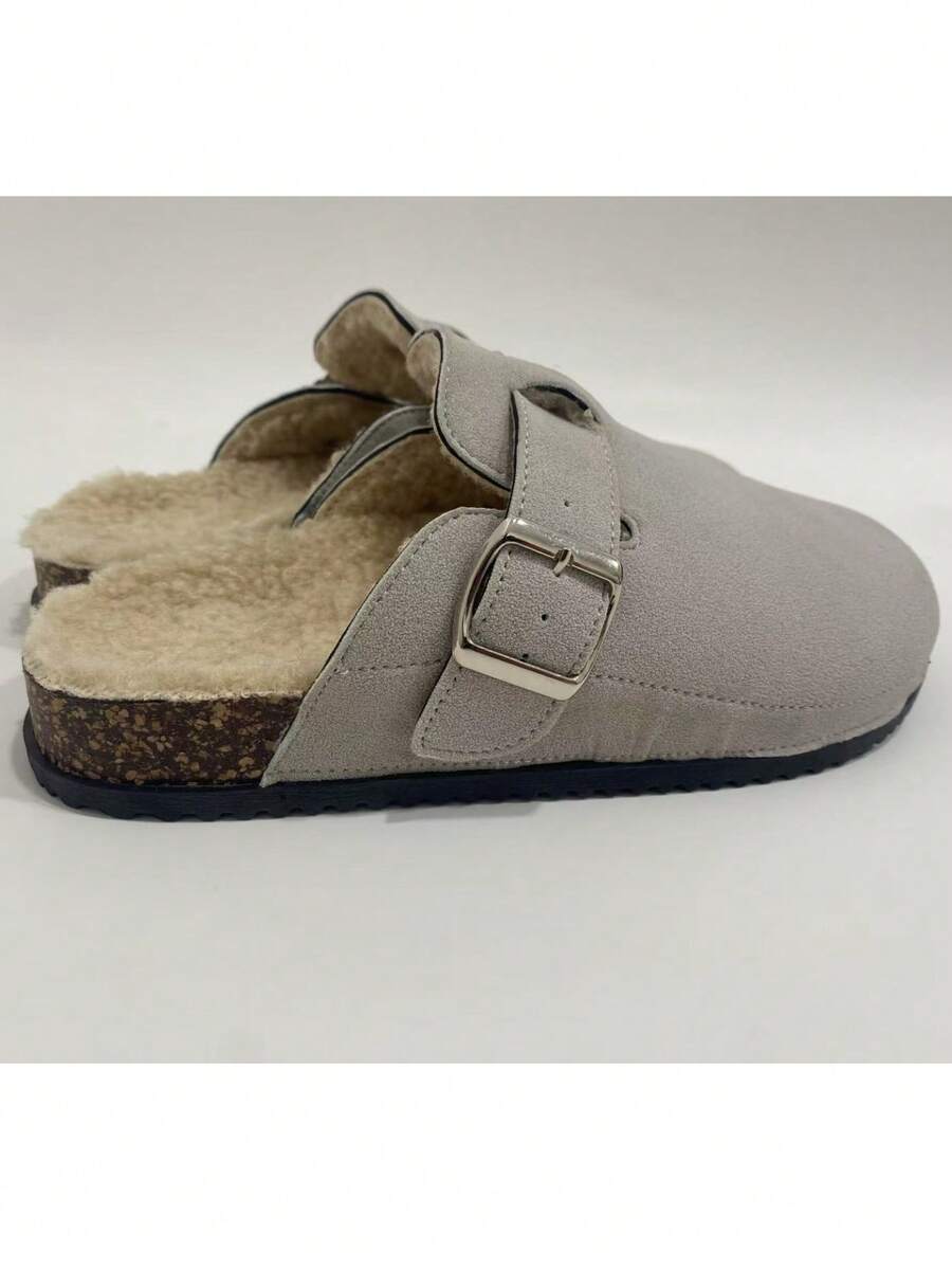 2025 春夏时尚休闲沙滩凉鞋，包头轻便圆头波西米亚流苏凉鞋，透气花卉水钻拖鞋，平底舒适，适合日常、派对、通勤、百搭情侣鞋，加大码女款 - 卡其色 - 查看 1