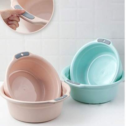 1个加厚穿孔洗脸盆，特大号洗脸盆，家用洗衣盆，洗脸盆，学生洗脸盆，塑料洗脸盆。女士洗脸盆，男士洗脸盆，脚盆，多功能特大号洗脸盆