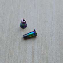 Risk Titanium Alloy Hollow Screw Ultralight Hollow-Out Rear Derailleur Pulley Wheel Titanium Screw For Bicycle