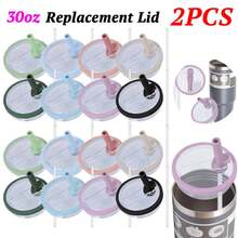 2PCS 30Oz Tumbler Flip Straw Lid Replacement Spill Proof Reusable Tumbler Cover Splash Resistant Straw Cap For 30oz - light blue - 查看 1