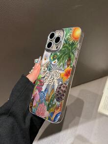 高品质IMD手机壳，兼容 15 Pro Max、11/12/13/14 Pro、15 Plus、16 Pro Max，防摔，电镀精密镜头框，也兼容 12 Pro、11 Pro Max - 精孔煙火透明 - 查看 3