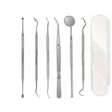 3/5pcs Stainless Steel Dog Dental Tool Kit, Tartar & Plaque Remover Set (With Case), Professional Pet Dental Care Hygiene Pack, Rechargeable Oral Cleaning Tools For Vet And Home Use - Multicolor - View 12