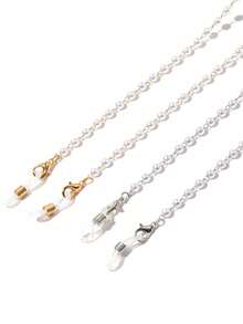 Bộ 2 chiếc dây đeo kính thời trang nữ đính ngọc trai giả, dây đeo kính hạt ngọc trai giả, dây đeo kính chống trượt, dây đeo kính đọc sách, dây đeo kính du lịch. - Nhiều màu - Xem 10