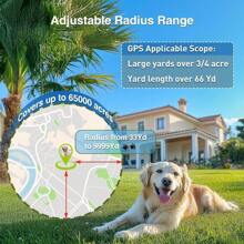 Wireless Dog Fen GPS Dog Collar Fen System  Electric Fen For Dogs With Open Area/Outdoor, Adjustable 339999 Yd Radius,(No) Static Modes, Use For Medium/Large Dogs Not For Small Dogs - 1+領+++黑色 - 查看 5