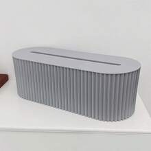 1 pieza Caja organizadora de cables, caja organizadora de cables, caja de almacenamiento de cables, adecuada para enchufes, protectores de sobretensión, cargadores, adaptadores, cables de TV, cables de computadora, etc., ocultador de cables de alimentación para el hogar y la oficina - Azul - View 7