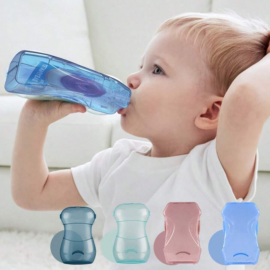 meomill 1pc Anti-Squeeze Fruit Puree Box, Anti-Squeeze Baby Food Pouch And Juice Box Holder - Easy-To-Flip Design, Convenient For Feeding