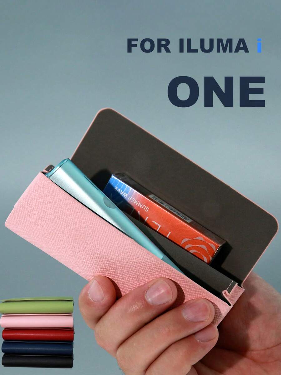 1pc 2-In-1 Multi-Color Protective Case For IQOS LRUMA I ONE & TEREA E-Cigarette, 2-In-1 Leather Portable Vape Accessories Storage Pouch, Gifts - Multicolor - View 1