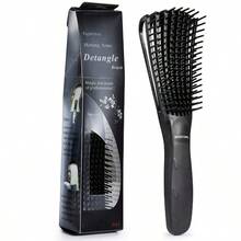 BESTOOL Detangling Brush For Black Natural Hair Curly Hair Afro 3 4 Texture Faster And Easier Detangle Wet Or Dry Without Pain Green - Black - View 1