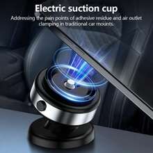 2025 Neu Aufgerüstetes Weihnachtsgeschenk Magnetisches Auto Saugnapf Halterung, 130mAh Eingebauter Akku Vakuum Glas Spiegel Adhäsions Magnetischer Saugnapf Autohalter, 360° Drehbar Tragbarer Magnetischer Handyhalter für Windschutzscheibe und Armaturenbrett in einer Version