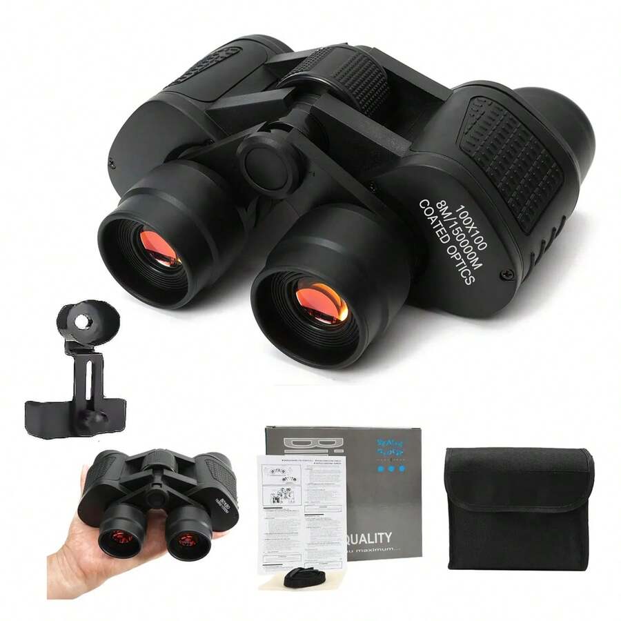 Prismáticos premium: prisma BAK4, 30 % mejor transmisión de luz: para todas las aventuras. - Negro - Ver 1