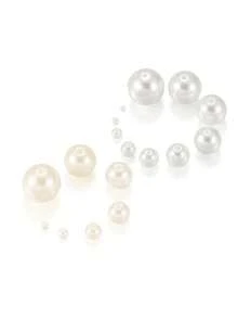 4-20mm ABS 米白色仿珍珠圆直孔散珠 DIY 手工串珠材料 服装配饰 用于珠宝制作 DIY 手链配件-OPP 包装 - Beads - 查看 6