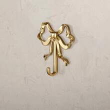 Gancho para ropa Retro nórdico, gancho para abrigo, dormitorio, porche, decoración de baño, gancho de pared con forma de lazo de latón macizo de lujo - S - Ver 6
