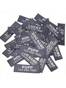 Customizable Reflective Dog Harness Leash Set, Adjustable Pet Chest Vest With Personalized Name & Phone Number Patch, Polyester, Striped Design, Washable Dog Harness,Christmas Gift Supplies - Multicolor - View 11