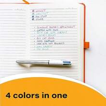 4 Color Shine Retractable Ballpoint Pen With LongLasting Ink And 1.0 Mm Medium Point 3Count In Assorted Ink - blackblueredandgreen - View 4