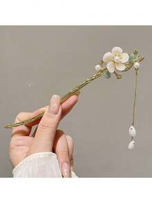 5件套中式复古流苏发夹，优雅汉服发饰，发髻夹 - 高端设计，简约时尚，合金材质，易于使用，精美礼品（G款珍珠的样式和位置可能因批次略有不同），婚礼用品，发饰，头饰 - 彩色 - 查看 9