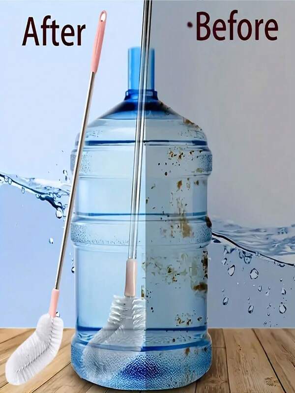 1pc Bucket Brush, Bottle Brush, 360° Blind Angle Cleaning Brush, Reusable Manual Crevice Cleaning Brush, Suitable For Kitchen, Bathroom, Corners, Sink, Cups, Teapots, Bottles, Blenders, Etc. Designed For Cleaning Narrow Spaces, Bathroom, Kitchen, Windows, Faucets, Toilets, Home Cleaning Tool