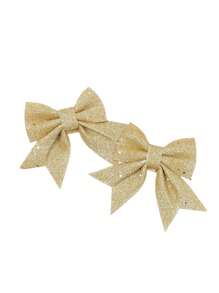 2pcs Christmas Decorations Glitter Bow 18cm Christmas Tree Hanging Ornaments Home Decor Room Decor Winter Christmas Decorations Home Christmas Gifts Christmas Decor - Multicolor - View 16