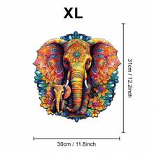 Wooden Puzzle - Seasonal Tree Of Life/Elephant/Duck/Deer/Cat/Butterfly Clock, Asymmetrical Animal Shaped Wooden Puzzle Toys, Party Game Gifts, Decorative Art Painting, Tabletop Magic Puzzle, Unique Children's Educational Puzzle, Birthday Gift, Suitable For Kids, Back To School Gift, Christmas Gift - Multicolor - View 19