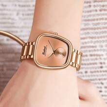 POEDAGAR Brand Women's Luxury Watch Waterproof Stainless Steel Oval Egg High Quality Women's Watch Elegant Women's Watch 50M Waterproof Imported Automatic Quartz Movement From Japan Long Life Battery Valentine's Gift Birthday Girl Mother Sisters Back To School Essentials - Multicolor - View 10