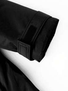 Manteau parka à capuche épais doublé thermique pour femmes grande taille, veste d'hiver pour l'extérieur - Noir - Voir 4