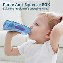 meomill 1pc Anti-Squeeze Fruit Puree Box, Anti-Squeeze Baby Food Pouch And Juice Box Holder - Easy-To-Flip Design, Convenient For Feeding - Multicolor - View 5