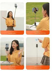 Selfie Stick Tripod, 3 In 1 Extendable & Portable  Tripod Selfie Stick With Wireless Remote Compatible With  16 15 14 13 12 11 Pro Xs Max 8 7, Galaxy Note10/S20/S10/OnePlus 9/9 PRO Etc,9969562