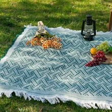 1 szt. Koc piknikowy w kolorze kawy, obrus kempingowy, mata piknikowa na trawnik, wodoodporna mata gruntowa, koc do namiotu, szal, obrus, mata plażowa, wielofunkcyjny