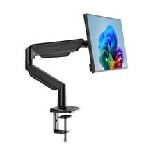 Single Monitor Stand For 13 To 32 Inch Screens, Gas Spring Monitor Arm With Swivel, Tilt, Rotation, Height Adjustable, Desk Mount With C-Clamp And Grommet Base, Holds 4.4 To 19.8lbs Screen, Black - 黑色 - 查看 2